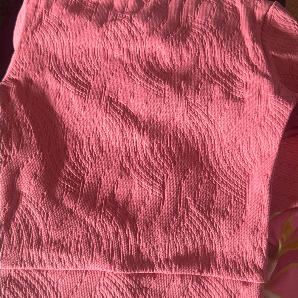 Seea Textured Cropped Rash Guard Pink Long Sleeve Surf TOP XS NWOT $110 - Picture 4 of 4